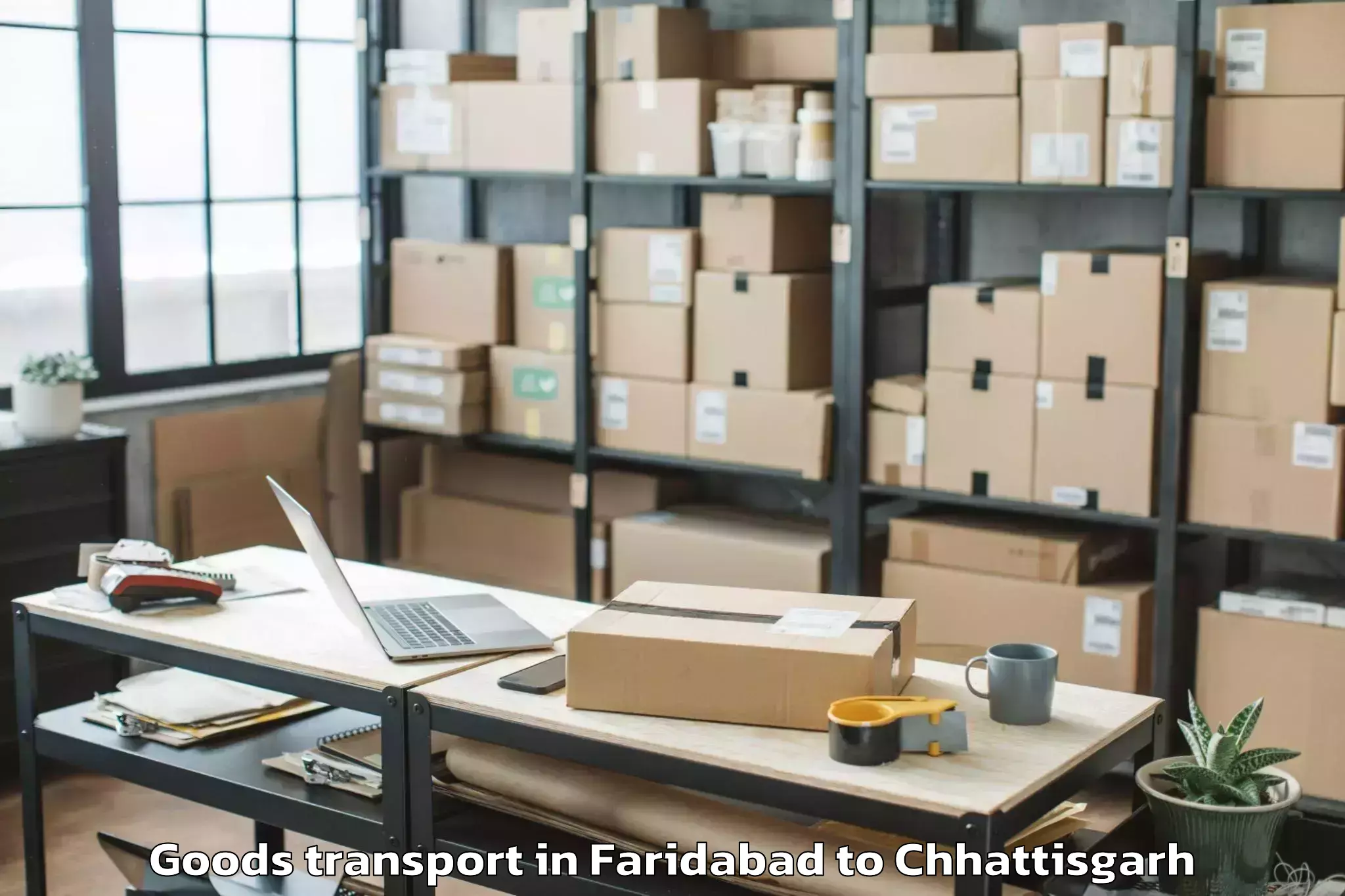 Affordable Faridabad to Bastar Goods Transport